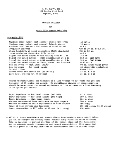 HH SCOTT hfe   222b service bulletin  . Rare and Ancient Equipment HH SCOTT Audio 222B hfe_hh_scott_222b_service_bulletin.pdf