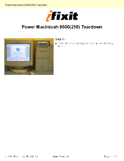 apple Teardown-3093  apple Mac Desktops Power Mac Power Macintosh 8600(250) Teardown-3093.pdf