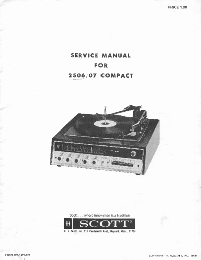 HH SCOTT hfe hh scott 2506 2507 service en  . Rare and Ancient Equipment HH SCOTT Audio 2506 hfe_hh_scott_2506_2507_service_en.pdf