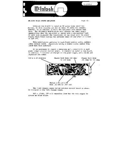 Mc INTOSH hfe mcintosh mc2505 service bulletin mc-2505-2  . Rare and Ancient Equipment Mc INTOSH Audio MC2505 hfe_mcintosh_mc2505_service_bulletin_mc-2505-2.pdf