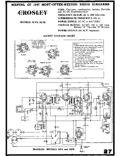 CROSLEY Crosley 56PA  . Rare and Ancient Equipment CROSLEY 56PB Crosley_56PA.pdf