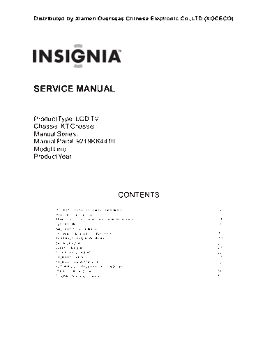 INSIGNIA-XOCECO Insignia-lc-19kk44  . Rare and Ancient Equipment INSIGNIA-XOCECO LCD LC-19KK44 Insignia-lc-19kk44.pdf