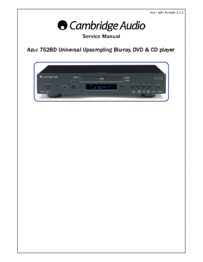 CAMBRIDGE hfe   audio azur 752bd service en  . Rare and Ancient Equipment CAMBRIDGE Audio Azur 752BD hfe_cambridge_audio_azur_752bd_service_en.pdf