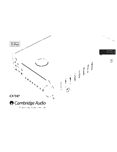 CAMBRIDGE hfe cambridge audio one en  . Rare and Ancient Equipment CAMBRIDGE Audio Audio One hfe_cambridge_audio_one_en.pdf