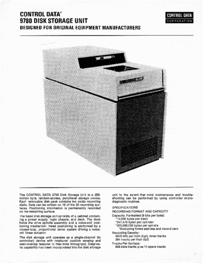 cdc CDC 9780 Brochure May73  . Rare and Ancient Equipment cdc discs brochures CDC_9780_Brochure_May73.pdf