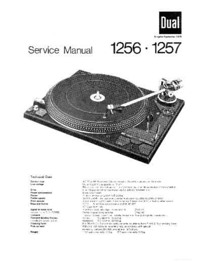 . Rare and Ancient Equipment ve dual 1256 1257 service  . Rare and Ancient Equipment DUAL Audio CS 1257 ve_dual_1256_1257_service.pdf