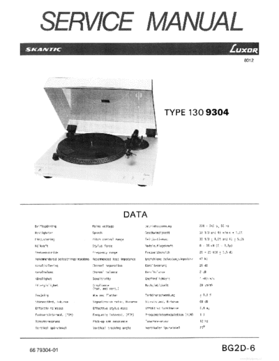 LUXOR ve luxor 9304 service info se  . Rare and Ancient Equipment LUXOR Audio 9304 ve_luxor_9304_service_info_se.pdf