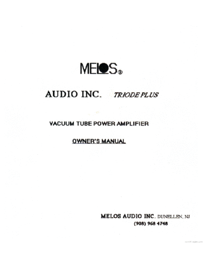 MELOS hfe melos audio triode plus en  . Rare and Ancient Equipment MELOS Audio Triode Plus hfe_melos_audio_triode_plus_en.pdf