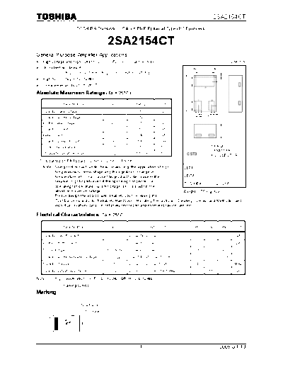 Toshiba 2sa2154ct 090413  . Electronic Components Datasheets Active components Transistors Toshiba 2sa2154ct_090413.pdf
