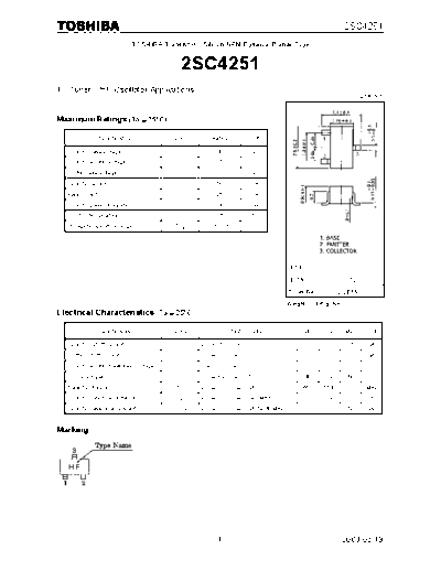 Toshiba 2sc4251  . Electronic Components Datasheets Active components Transistors Toshiba 2sc4251.pdf