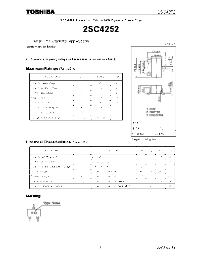 Toshiba 2sc4252  . Electronic Components Datasheets Active components Transistors Toshiba 2sc4252.pdf