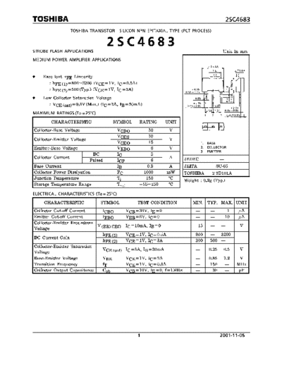 Toshiba 2sc4683  . Electronic Components Datasheets Active components Transistors Toshiba 2sc4683.pdf