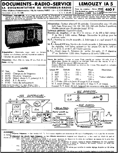 LEMOUZY IA5  . Rare and Ancient Equipment LEMOUZY Audio IA5 Lemouzy_IA5.pdf