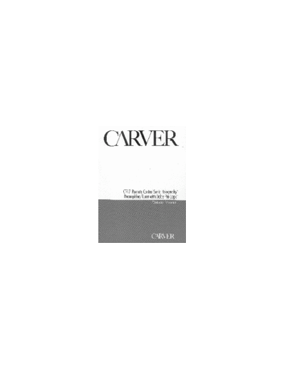 CARVER hfe carver ct-17 en  . Rare and Ancient Equipment CARVER CT-17 hfe_carver_ct-17_en.pdf