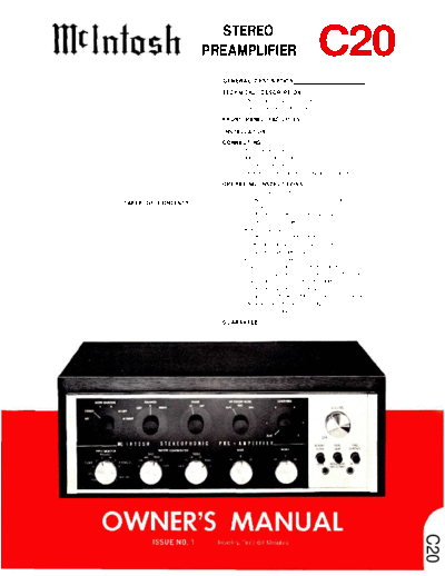 Mc INTOSH hfe mcintosh c20  . Rare and Ancient Equipment Mc INTOSH Audio C20 hfe_mcintosh_c20.pdf