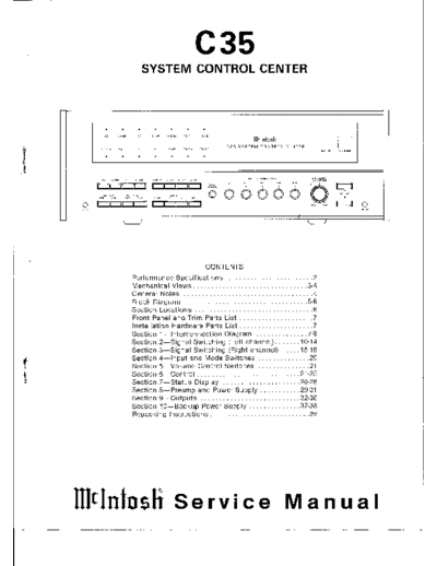 Mc INTOSH hfe mcintosh c35 service  . Rare and Ancient Equipment Mc INTOSH Audio C35 hfe_mcintosh_c35_service.pdf