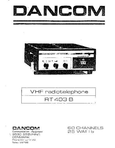 DANCOM Dancom RT403B  . Rare and Ancient Equipment DANCOM RT403B Dancom RT403B.pdf