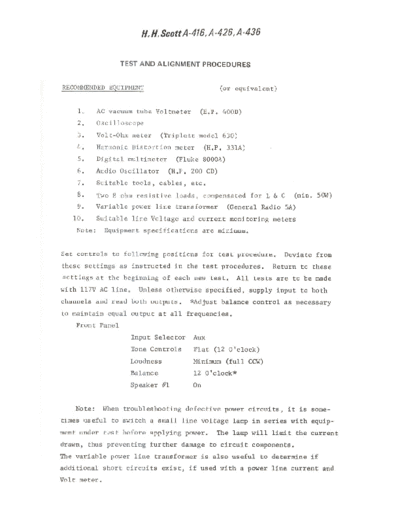 HH SCOTT hfe hh scott a-416 426 436 service  . Rare and Ancient Equipment HH SCOTT Audio A-416 hfe_hh_scott_a-416_426_436_service.pdf