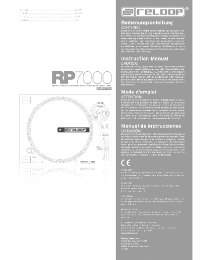 RELOOP ve   rp-7000 en de fr es  . Rare and Ancient Equipment RELOOP Audio RP-7000 ve_reloop_rp-7000_en_de_fr_es.pdf
