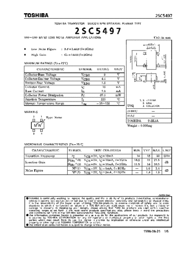 Toshiba 2sc5497  . Electronic Components Datasheets Active components Transistors Toshiba 2sc5497.pdf