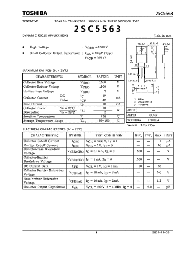 Toshiba 2sc5563  . Electronic Components Datasheets Active components Transistors Toshiba 2sc5563.pdf
