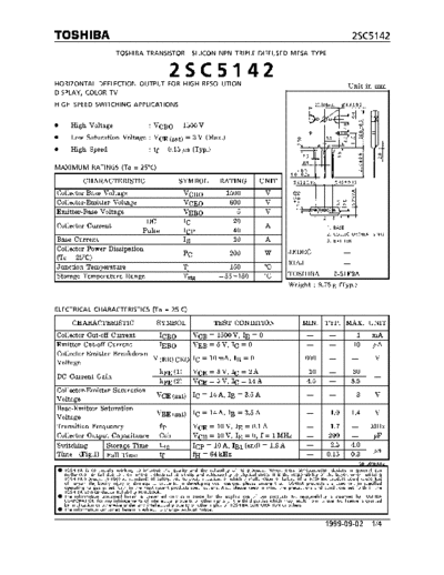 Toshiba 2sc5142  . Electronic Components Datasheets Active components Transistors Toshiba 2sc5142.pdf