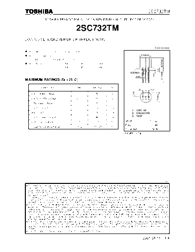 Toshiba 2sc732tm  . Electronic Components Datasheets Active components Transistors Toshiba 2sc732tm.pdf
