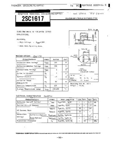 Toshiba 2sc1617  . Electronic Components Datasheets Active components Transistors Toshiba 2sc1617.pdf