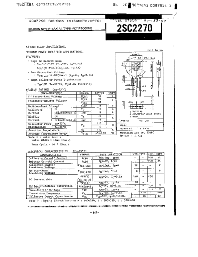 Toshiba 2sc2270  . Electronic Components Datasheets Active components Transistors Toshiba 2sc2270.pdf