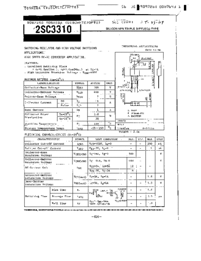 Toshiba 2sc3310  . Electronic Components Datasheets Active components Transistors Toshiba 2sc3310.pdf