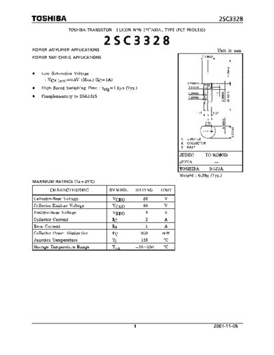 Toshiba 2sc3328  . Electronic Components Datasheets Active components Transistors Toshiba 2sc3328.pdf