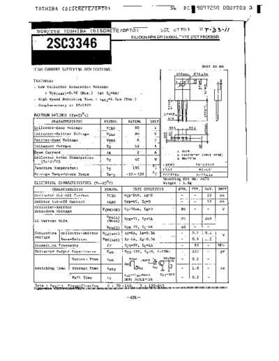 Toshiba 2sc3346  . Electronic Components Datasheets Active components Transistors Toshiba 2sc3346.pdf