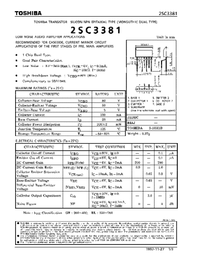 Toshiba 2sc3381  . Electronic Components Datasheets Active components Transistors Toshiba 2sc3381.pdf