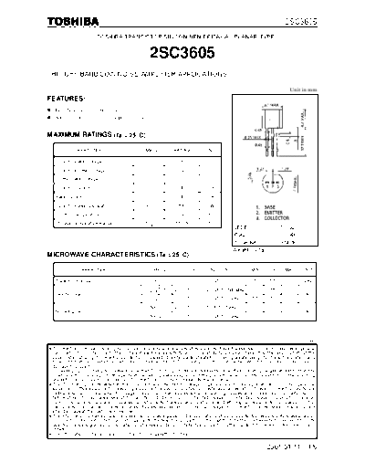 Toshiba 2sc3605  . Electronic Components Datasheets Active components Transistors Toshiba 2sc3605.pdf