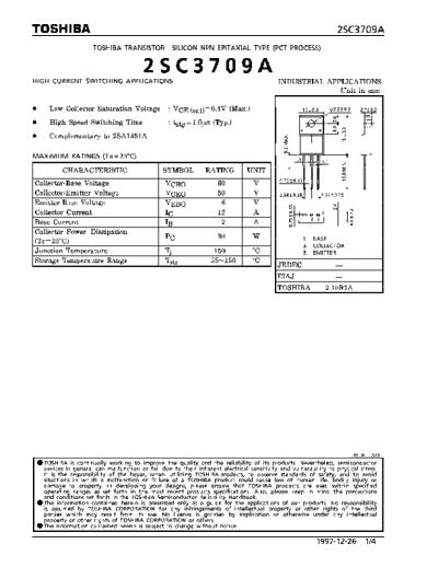 Toshiba 2sc3709  . Electronic Components Datasheets Active components Transistors Toshiba 2sc3709.pdf