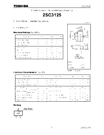 Toshiba 2sc3125  . Electronic Components Datasheets Active components Transistors Toshiba 2sc3125.pdf