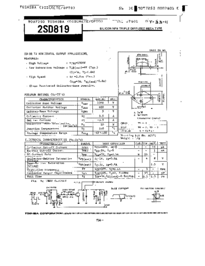 Toshiba 2sd819  . Electronic Components Datasheets Active components Transistors Toshiba 2sd819.pdf