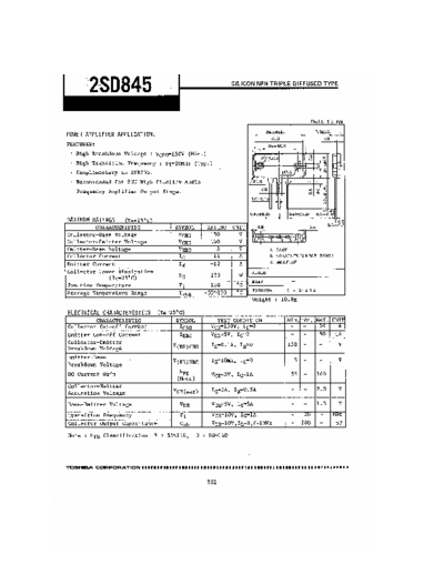 Toshiba 2sd845  . Electronic Components Datasheets Active components Transistors Toshiba 2sd845.pdf