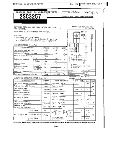 Toshiba 2sc3257  . Electronic Components Datasheets Active components Transistors Toshiba 2sc3257.pdf
