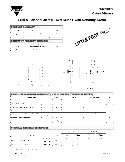 . Electronic Components Datasheets si4830dy  . Electronic Components Datasheets Active components Transistors Vishay si4830dy.pdf