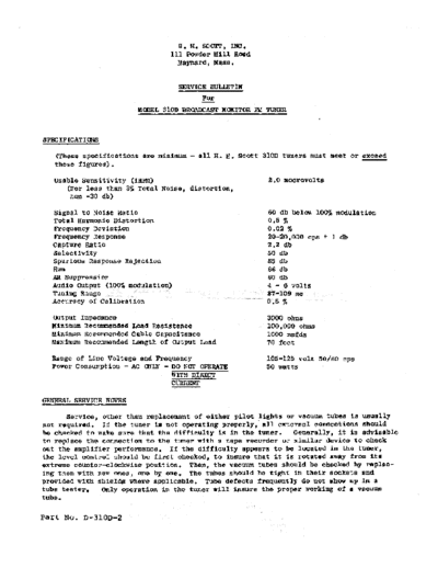 HH SCOTT hfe hh scott 310d service bulletin  . Rare and Ancient Equipment HH SCOTT Audio 310D hfe_hh_scott_310d_service_bulletin.pdf