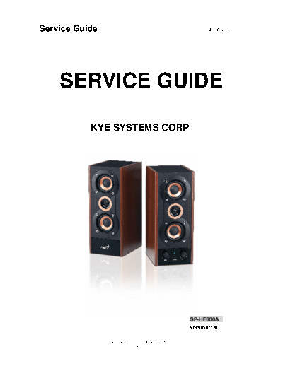 GENIUS hfe genius sp-hf800a service en  . Rare and Ancient Equipment GENIUS Audio SP-HF800A hfe_genius_sp-hf800a_service_en.pdf