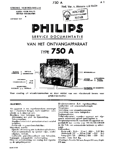 NSF Philips 750A  . Rare and Ancient Equipment NSF Audio H68A Philips_750A.pdf