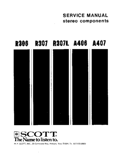 HH SCOTT hfe   r-306 307 307l a-406 407 service  . Rare and Ancient Equipment HH SCOTT Audio A-306-307-406-407 hfe_hh_scott_r-306_307_307l_a-406_407_service.pdf