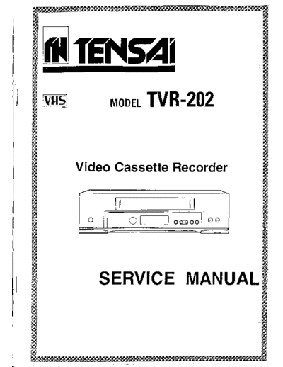 TENSAI TENSAI+TVR-202  . Rare and Ancient Equipment TENSAI Video TVR-202 TENSAI+TVR-202.pdf