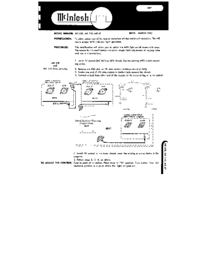 Mc INTOSH hfe mcintosh mr65b mx110 mr67 service bulletin 107  . Rare and Ancient Equipment Mc INTOSH Audio MR65B hfe_mcintosh_mr65b_mx110_mr67_service_bulletin_107.pdf