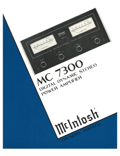 Mc INTOSH hfe mcintosh mc7300 en  . Rare and Ancient Equipment Mc INTOSH Audio MC7300 hfe_mcintosh_mc7300_en.pdf