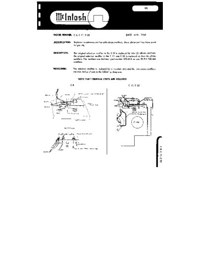 Mc INTOSH hfe mcintosh c8 c11 c22 service bulletin 105  . Rare and Ancient Equipment Mc INTOSH Audio C22 hfe_mcintosh_c8_c11_c22_service_bulletin_105.pdf