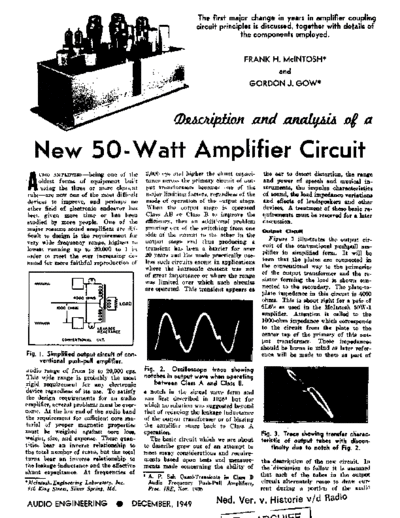 Mc INTOSH McIntosh 50W1  . Rare and Ancient Equipment Mc INTOSH Audio 50W1 McIntosh_50W1.pdf