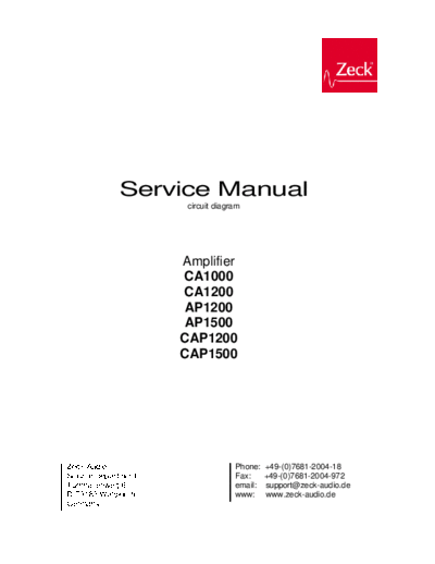 . Various Zeck-CA1000 1200 1500 pwramp  . Various SM scena Zeck Zeck-CA1000_1200_1500 pwramp.pdf